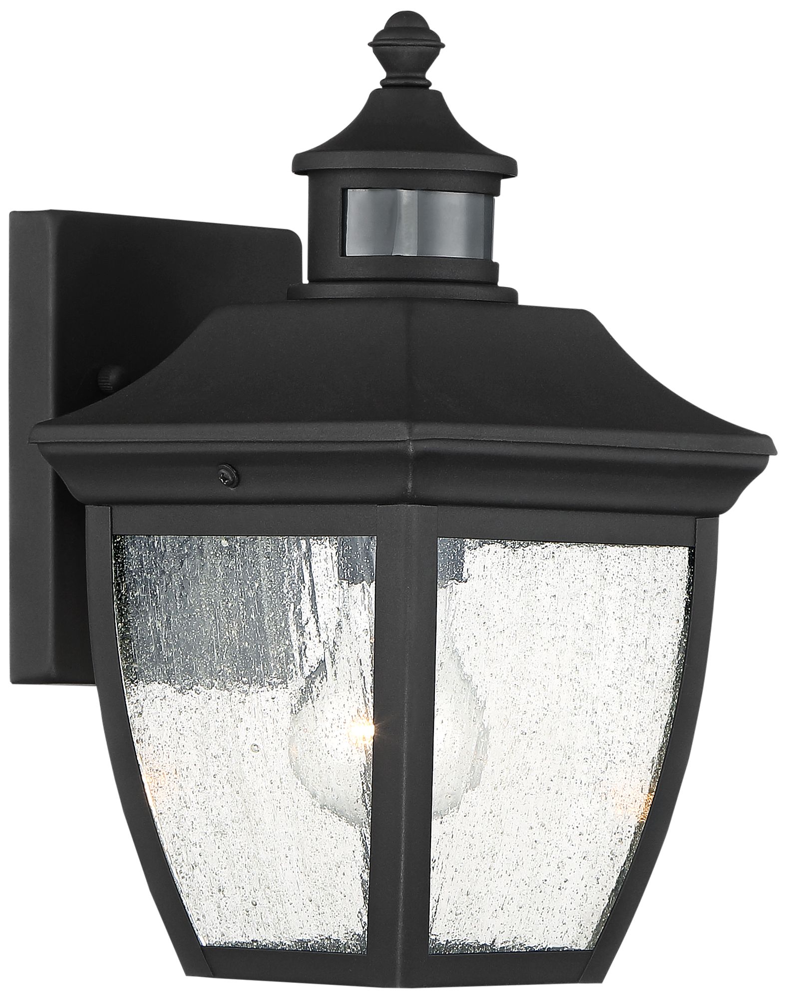 Image 7 John Timberland Beaufort 12" Black Motion Sensor Outdoor Wall Light more views