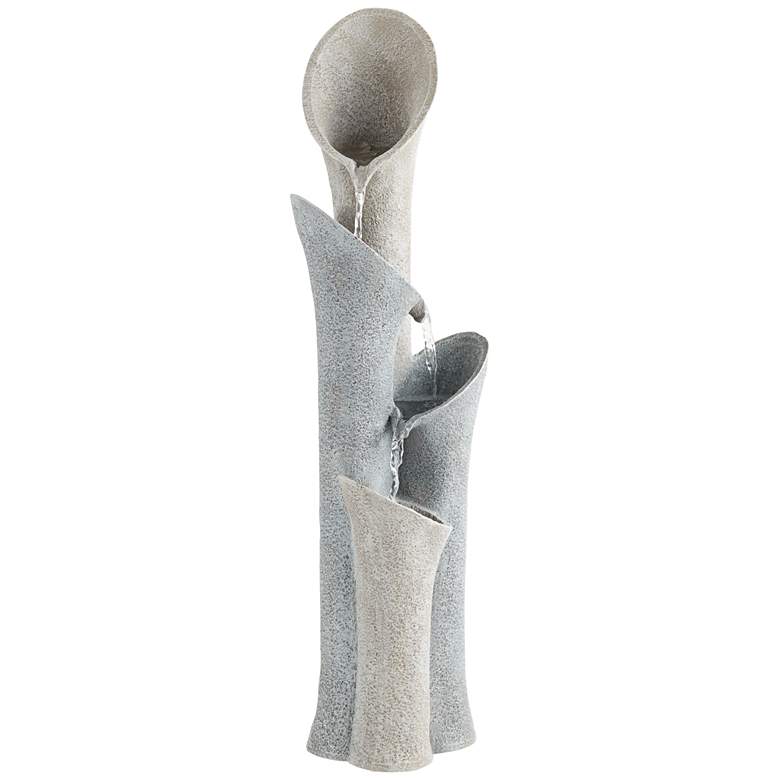 Image 6 John Timberland Bell 34" High Gray Stone 4-Tier Modern Fountain more views