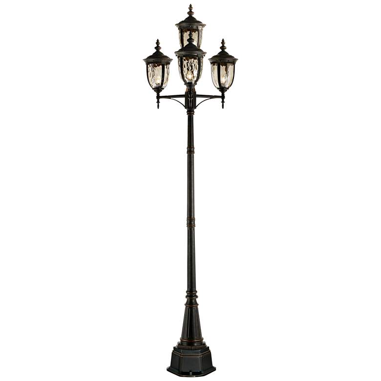 Image 2 John Timberland Bellagio 102" Bronze Outdoor 4-Light Street Lantern