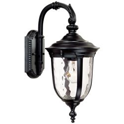 John Timberland Bellagio 16 1/2" Black Finish Downbridge Outdoor Light