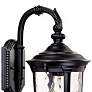 4_John Timberland Bellagio 16 1/2" Black Finish Downbridge Outdoor Light more views