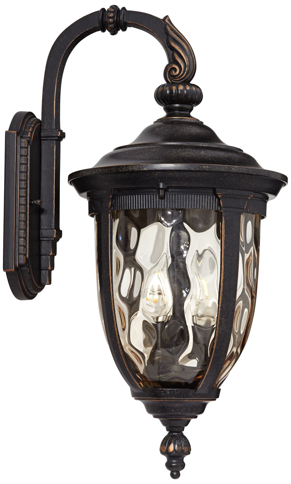 John Timberland Bellagio 20 1/2" Bronze Downbridge Outdoor Wall Light in scene