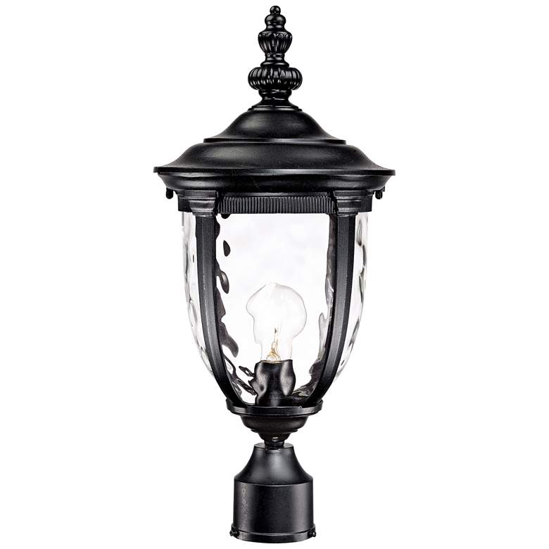 Image 3 John Timberland Bellagio 21 1/4" Textured Black Outdoor Post Light