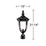 7_John Timberland Bellagio 21 1/4" Textured Black Outdoor Post Light more views