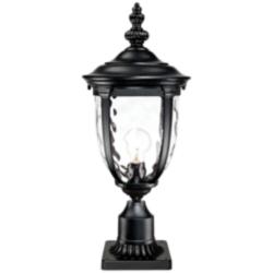 John Timberland Bellagio 22 3/4" Black Post Light with Pier Adapter
