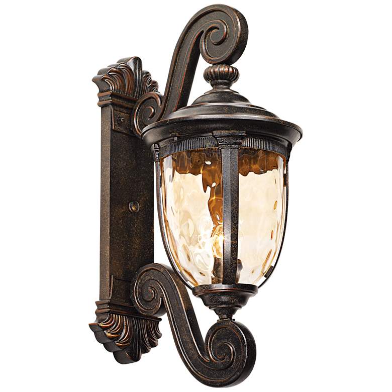 Image 3 John Timberland Bellagio 24 inch Bronze Dual Scroll Arm Outdoor Wall Light