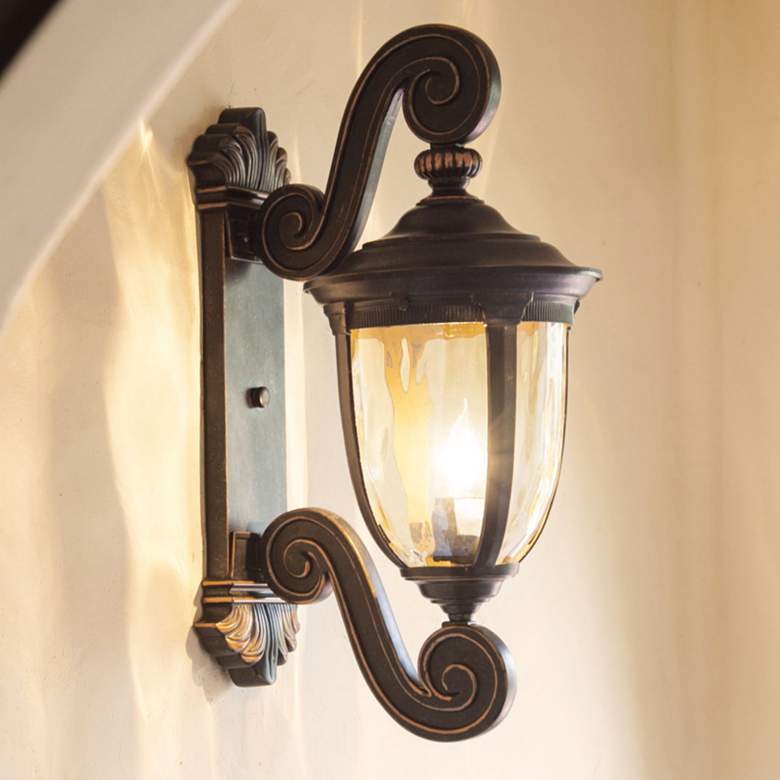 Image 2 John Timberland Bellagio 24" Bronze Dual Scroll Arm Outdoor Wall Light