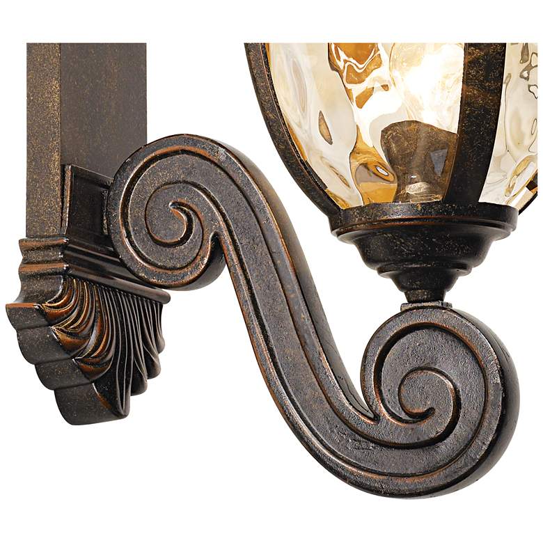 Image 5 John Timberland Bellagio 24 inch Bronze Dual Scroll Arm Outdoor Wall Light more views