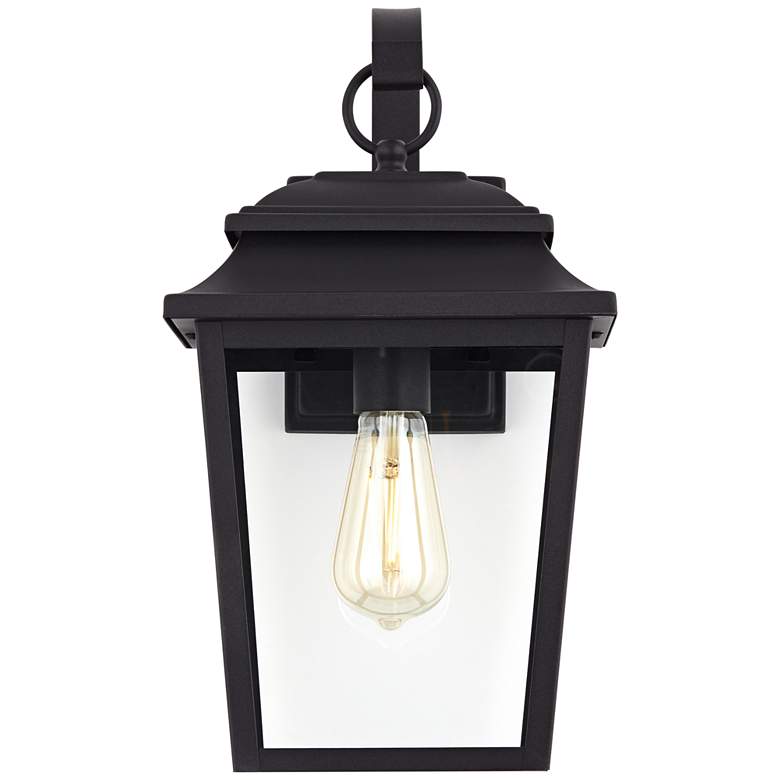 Image 4 John Timberland Bellis Verde 15 1/4" Textured Black Outdoor Wall Light more views