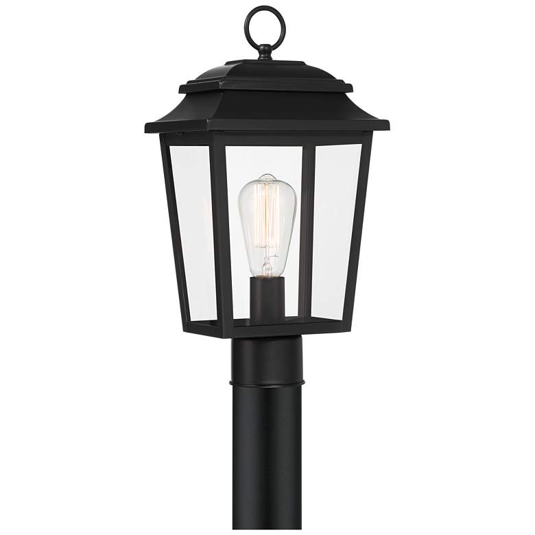 Image 2 John Timberland Bellis Verde 16" Textured Black Outdoor Post Light