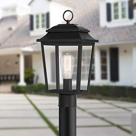 Image1 of John Timberland Bellis Verde 16" Textured Black Outdoor Post Light