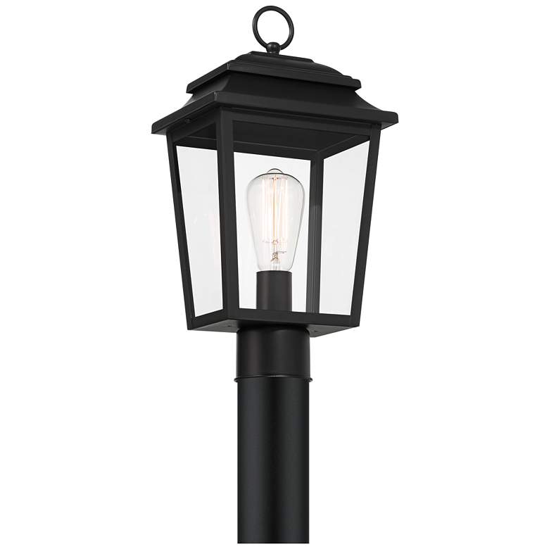 Image 5 John Timberland Bellis Verde 16" Textured Black Outdoor Post Light more views
