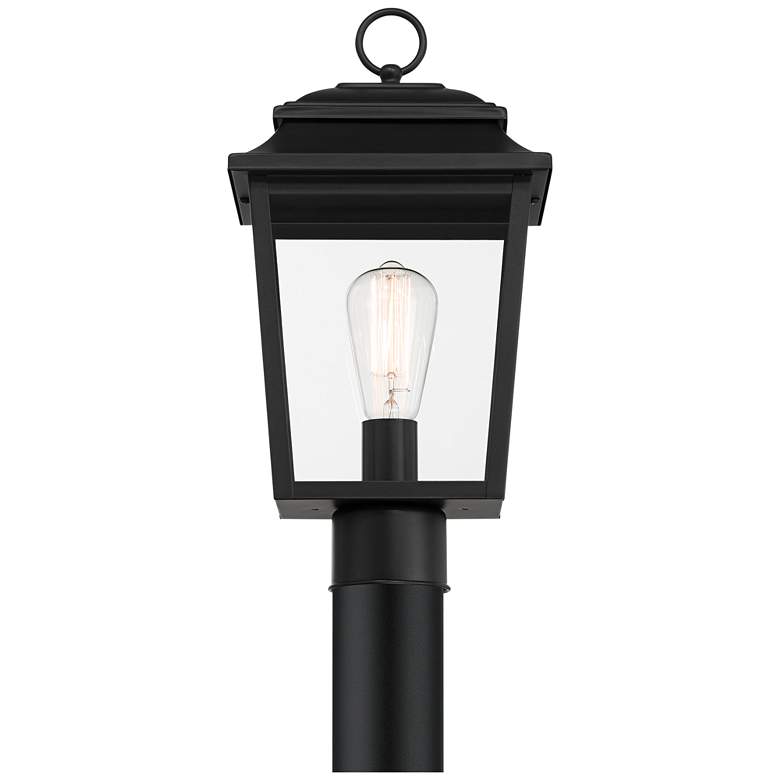 Image 6 John Timberland Bellis Verde 16" Textured Black Outdoor Post Light more views