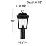 John Timberland Bellis Verde 16" Textured Black Outdoor Post Light