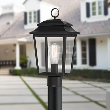 John Timberland Bellis Verde 16" Textured Black Outdoor Post Light