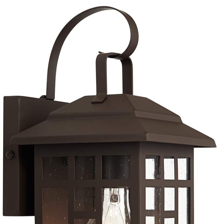 Image 4 John Timberland Bester 12 1/2" Bronze Lantern Wall Lights Set of 2 more views