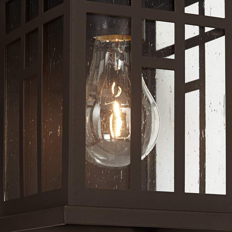 Image 5 John Timberland Bester 12 1/2" Bronze Lantern Wall Lights Set of 2 more views