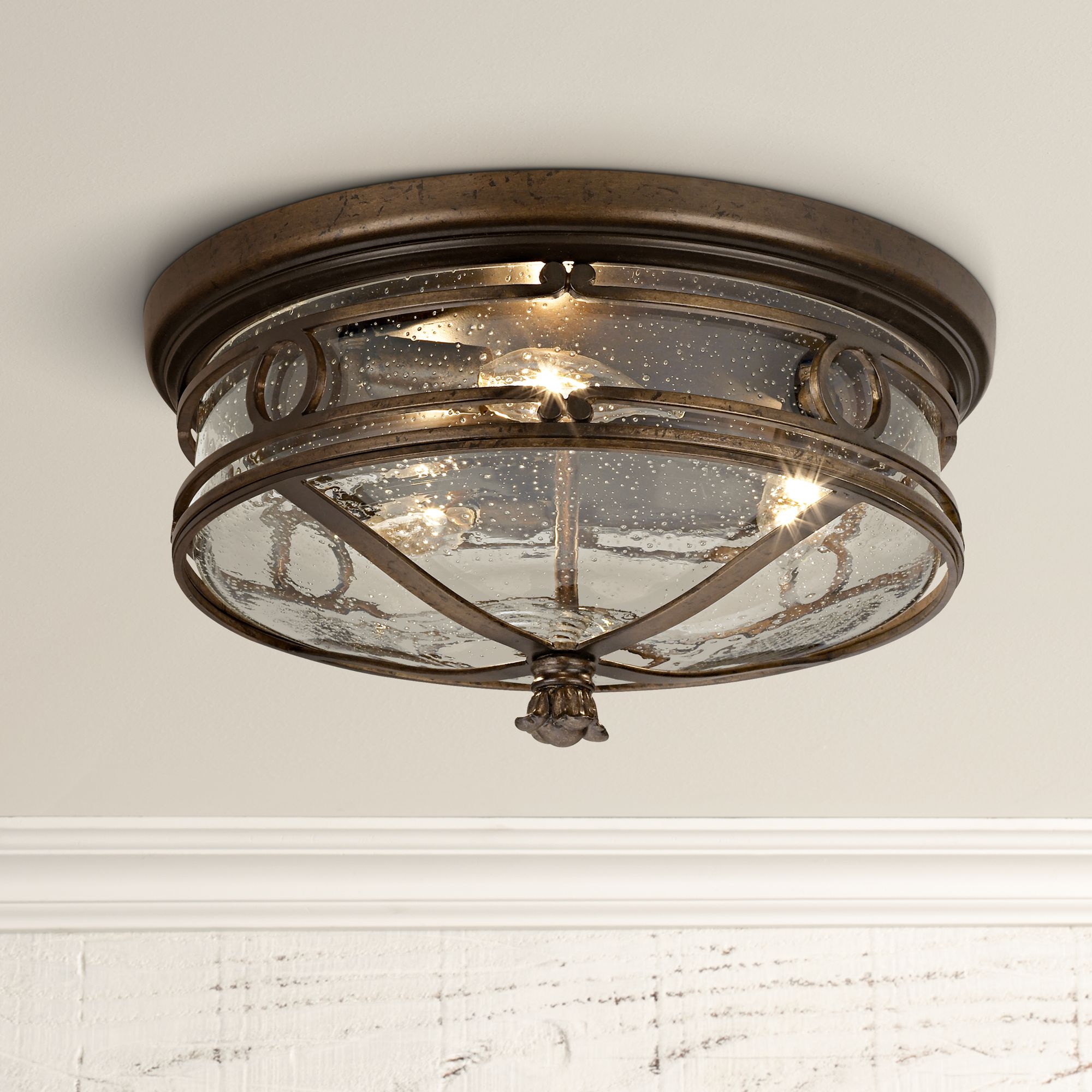 bronze kitchen light fixtures flush mount