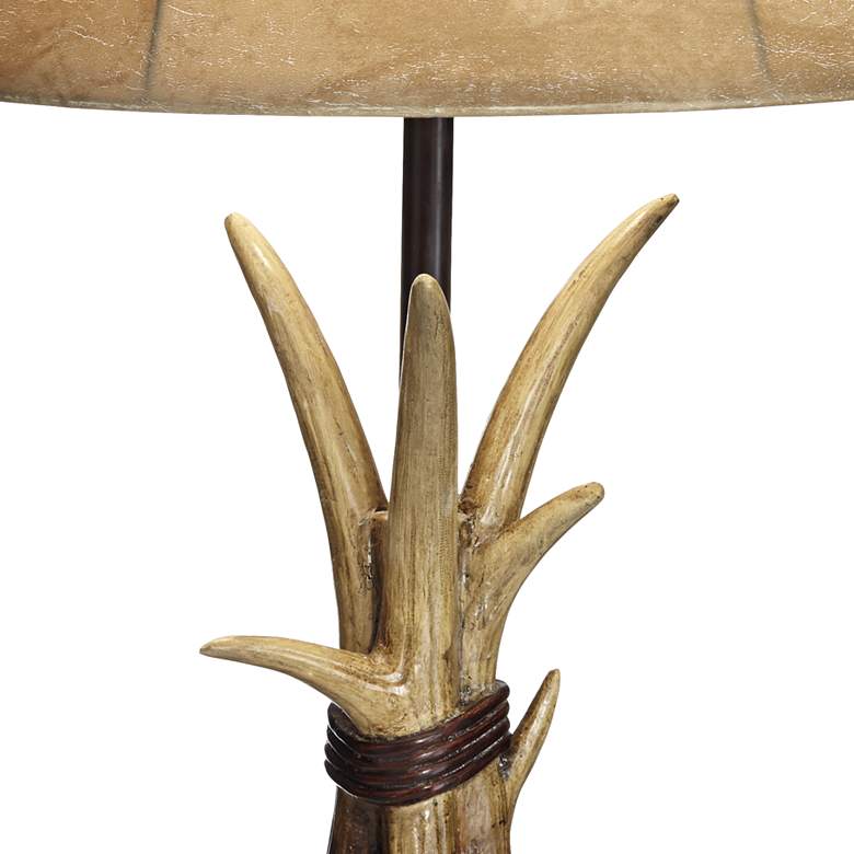 Image 4 John Timberland Boone 27 1/2" Western Rustic Antler USB Lamps Set of 2 more views
