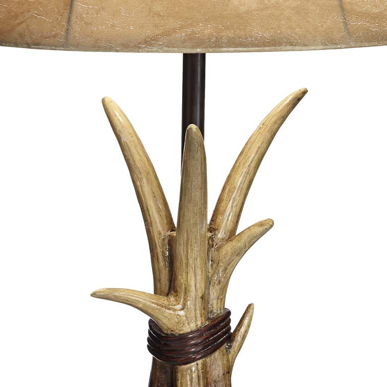 Image 4 John Timberland Boone 27 1/2 inch Western Rustic Antler USB Lamps Set of 2 more views