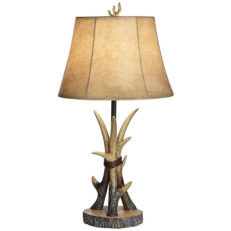 Image 6 John Timberland Boone 27 1/2" Western Rustic Antler USB Lamps Set of 2 more views