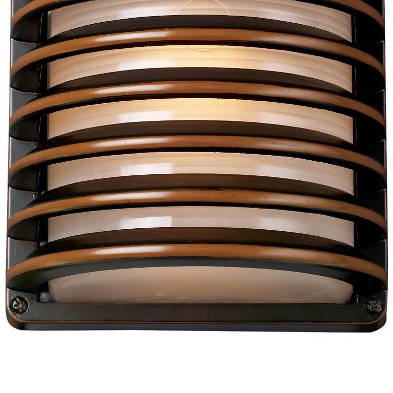 Image 5 John Timberland Bronze Grid 10 inch High Modern Outdoor Wall Light more views