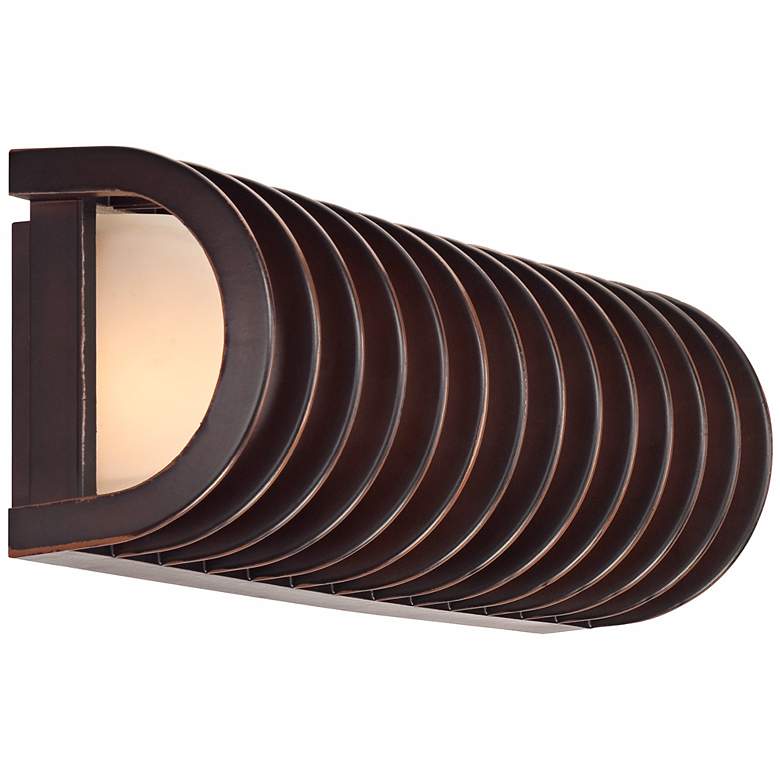 Image 5 John Timberland Bronze Grid 16 3/4" High Outdoor Wall Light more views