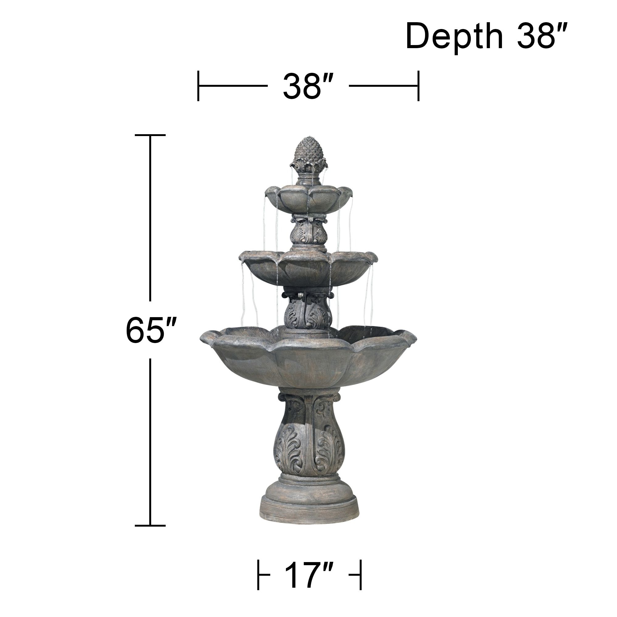 Browning Three-Tier Traditional Fountain