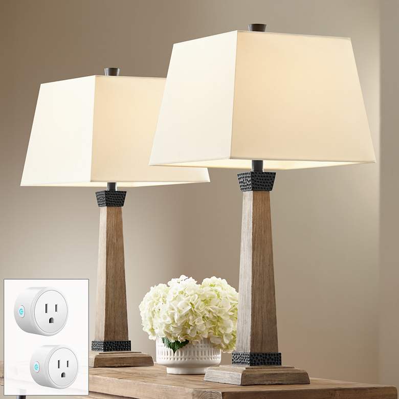 Image 1 John Timberland Buchan 29 1/2 inch Table Lamps Set of 2 with Smart Sockets