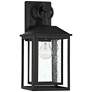 2_John Timberland Califa 15 1/4" Black Textured Glass Outdoor Wall Light