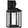 John Timberland Califa 15 1/4" Black Textured Glass Outdoor Wall Light
