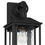 3_John Timberland Califa 15 1/4" Black Textured Glass Outdoor Wall Light more views