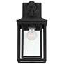 4_John Timberland Califa 15 1/4" Black Textured Glass Outdoor Wall Light more views