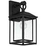 6_John Timberland Califa 15 1/4" Black Textured Glass Outdoor Wall Light more views