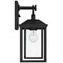 7_John Timberland Califa 15 1/4" Black Textured Glass Outdoor Wall Light more views