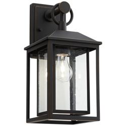 John Timberland Califa 15 1/4" Bronze Textured Glass Outdoor Light
