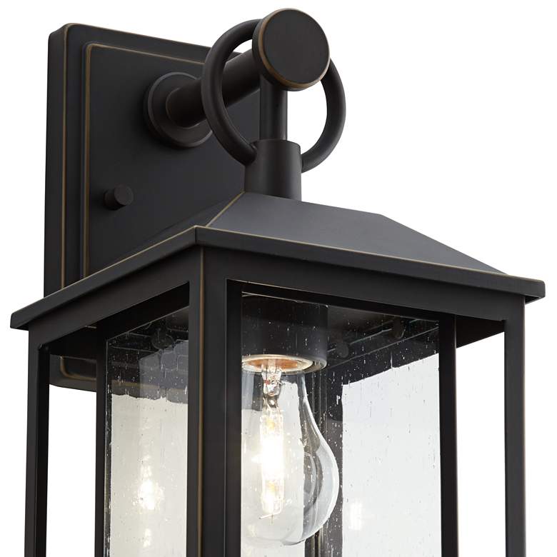 Image 3 John Timberland Califa 15 1/4" Bronze Textured Glass Outdoor Light more views