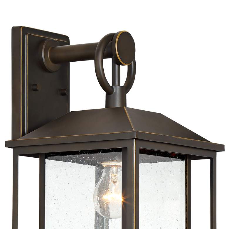 Image 3 John Timberland Califa 18" Bronze Textured Glass Outdoor Wall Light more views