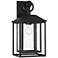 John Timberland Califa 18" High Black Seedy Glass Outdoor Wall Light