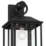 3_John Timberland Califa 18" High Black Seedy Glass Outdoor Wall Light more views