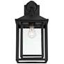 4_John Timberland Califa 18" High Black Seedy Glass Outdoor Wall Light more views