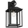 5_John Timberland Califa 18" High Black Seedy Glass Outdoor Wall Light more views