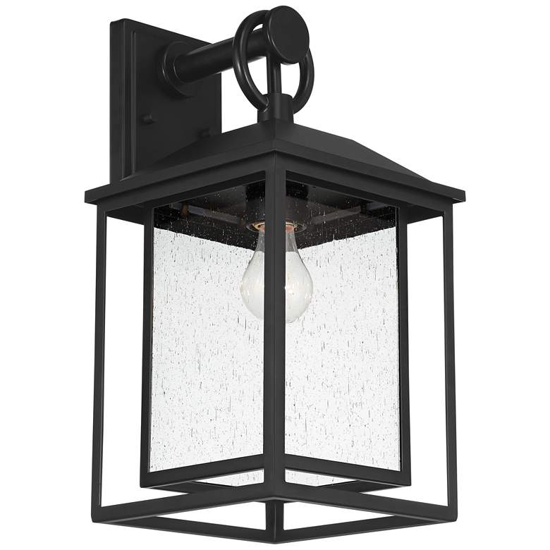 Image 6 John Timberland Califa 18" High Black Seedy Glass Outdoor Wall Light more views