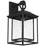 6_John Timberland Califa 18" High Black Seedy Glass Outdoor Wall Light more views