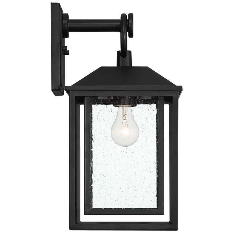 Image 7 John Timberland Califa 18" High Black Seedy Glass Outdoor Wall Light more views