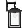 7_John Timberland Califa 18" High Black Seedy Glass Outdoor Wall Light more views