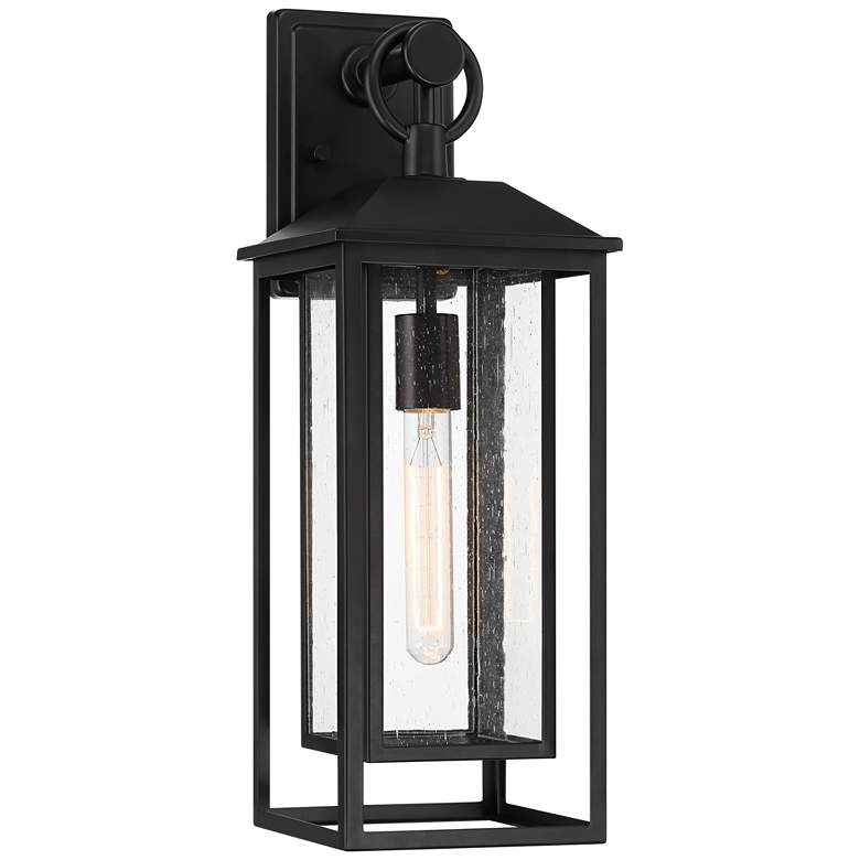 Image 2 John Timberland Califa 20" High Black and Clear Glass Outdoor Light