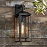 1_John Timberland Califa 20" High Black and Clear Glass Outdoor Light