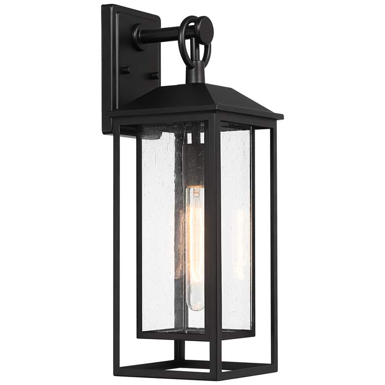 Image 7 John Timberland Califa 20" High Black and Clear Glass Outdoor Light more views