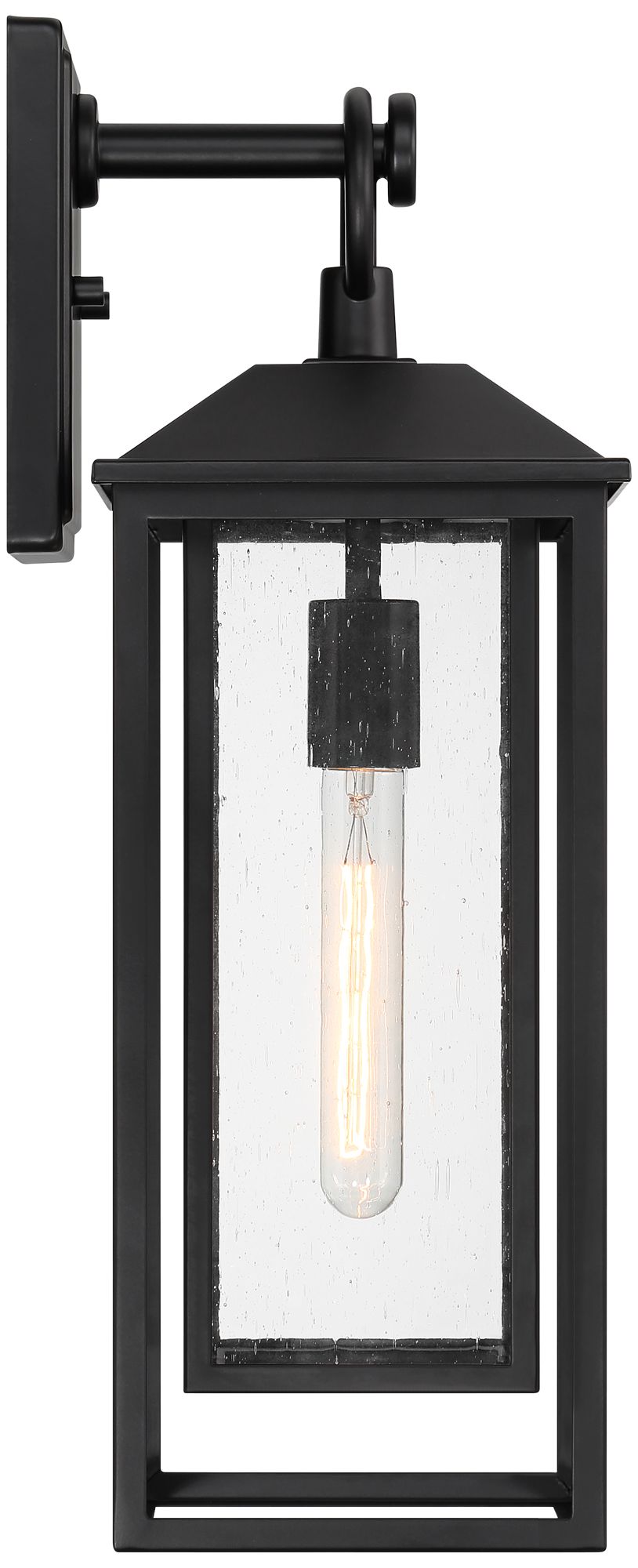 John Timberland Califa 20" High Black and Clear Glass Outdoor Light